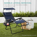 Cadeira de Praia Dobrável Reclinável com Porta-objetos!